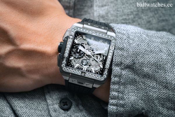 Explore the Allure of Super Clone Hublot Watches: the blinged-out Hublot Square Bang Unico